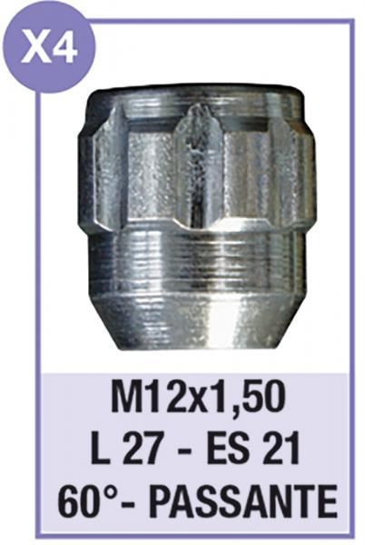 Tuercas de rueda antirrobo Cora Serie 4 modelo X4