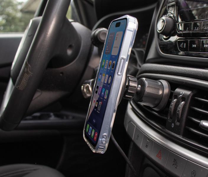 CORA Porta Smartphone Magnetico per Bocchette Aria con Ricarica a Induzione
