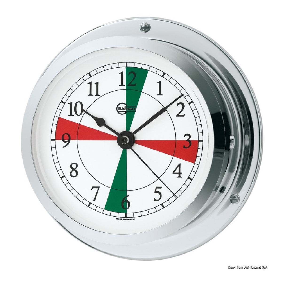 Reloj Barigo con sectores de radio cromados