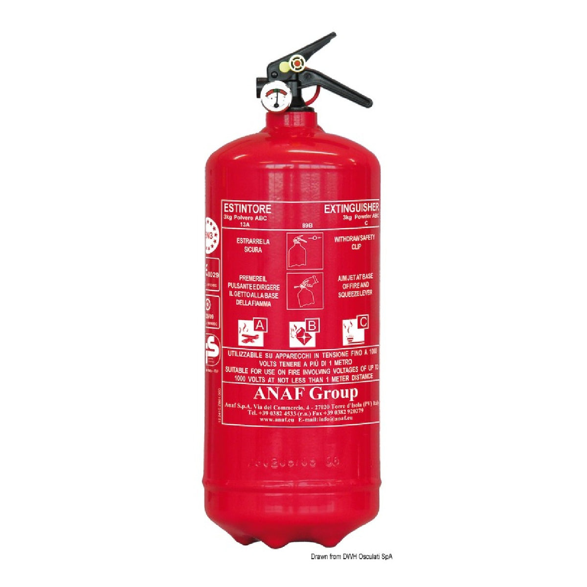 Anaf Antincendi MED Solas zugelassener Pulverfeuerlöscher