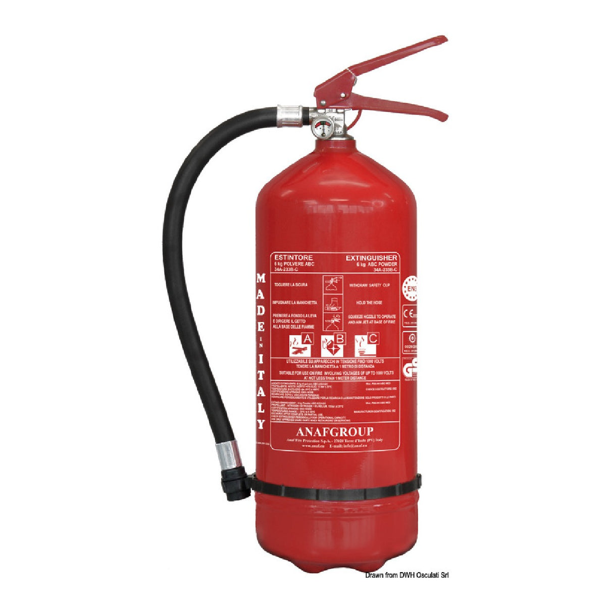 Anaf Antincendi MED Solas zugelassener Pulverfeuerlöscher
