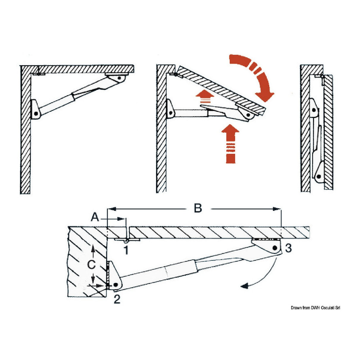 Soporte de mesa plegable Osculati Rakego 48.202.00