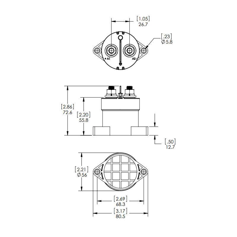 Blue Sea Solenoide Serie L 150A 12/24 V 7765-BSS