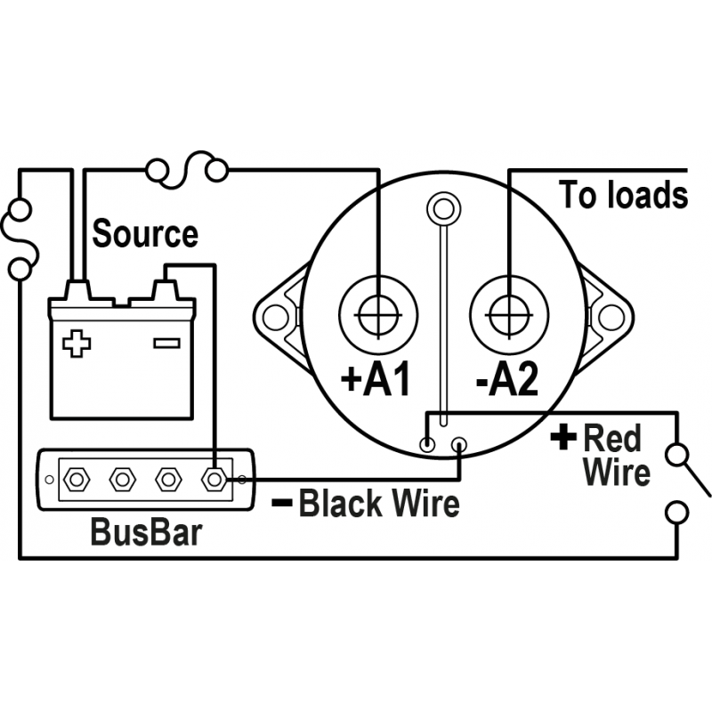 Blue Sea Solenoide Serie L 150A 12/24 V 7765-BSS