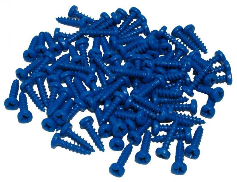 Kit Cora 100 tornillos de fijación de matrícula azules