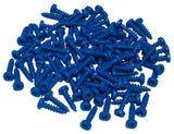 Kit Cora 100 tornillos de fijación de matrícula azules