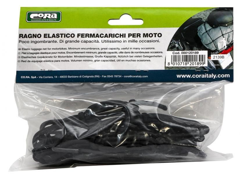 Sistema de retención de carga Cora Elastic Spider para motocicletas