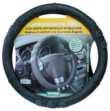 Funda de volante de tela Cora con agarres de silicona antideslizantes