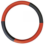 Cora Lenkradbezug aus schwarzem/rotem Kunstleder