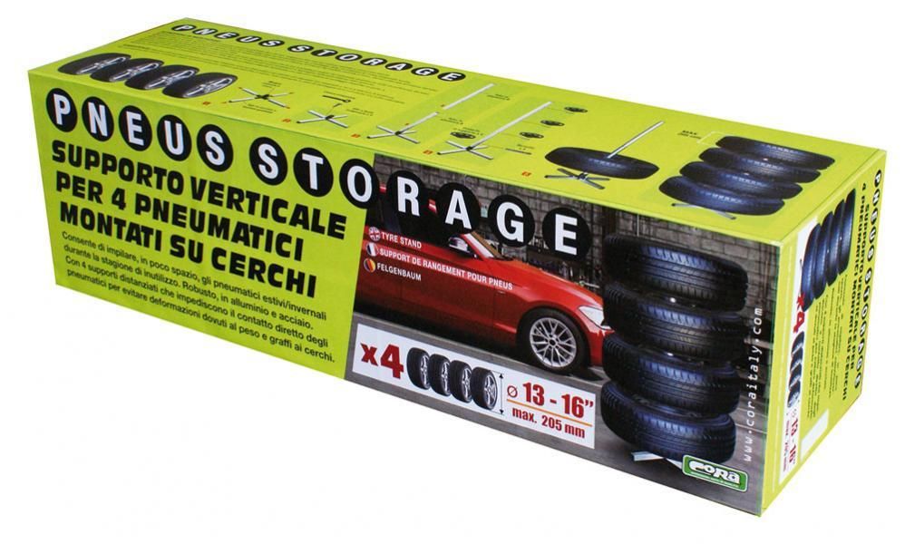 Soporte vertical Cora para 4 ruedas de 13 a 16''