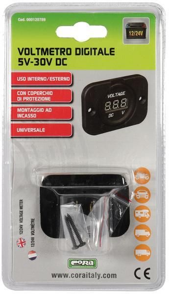 Voltímetro digital Cora 5 V-30 V CC