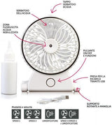 Cora Ventilatore/umidificatore ricaricabile BreezeFan