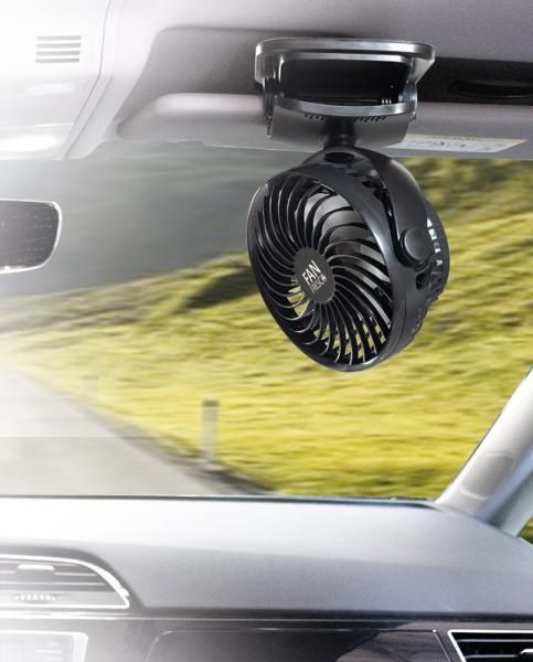 Wiederaufladbarer Cora-Ventilator mit Ständer und Clip