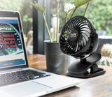 Wiederaufladbarer Cora-Ventilator mit Ständer und Clip