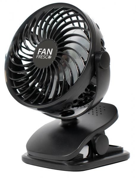 Wiederaufladbarer Cora-Ventilator mit Ständer und Clip