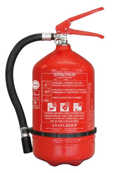 Cora Estintore 4 kg a polvere ABC con supporto e manometro