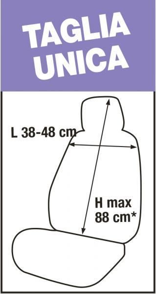 Cora Coprisedile anteriore Poncho tessuto elastico misto cotone crema