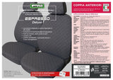 Cora Coprisedili anteriori Espresso tg. speciale tessuto cotone trapuntato antracite