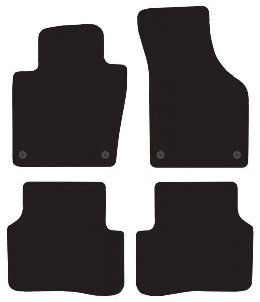 Cora Tailor Fußmatten für VOLKSWAGEN Passat 4-Sitzer und SW 05>14, Passat CC 08>12
