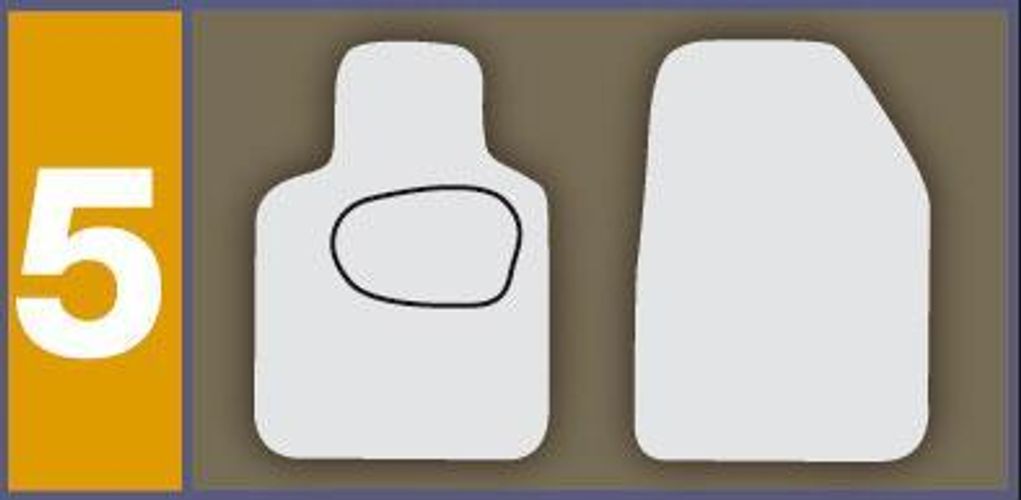 Cora Set 4 tappeti moquette Actualfit grigio modello 5
