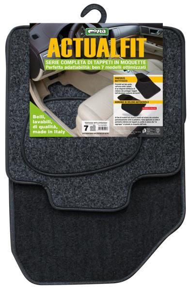 Cora Set 4 tappeti moquette Actualfit grigio modello 7