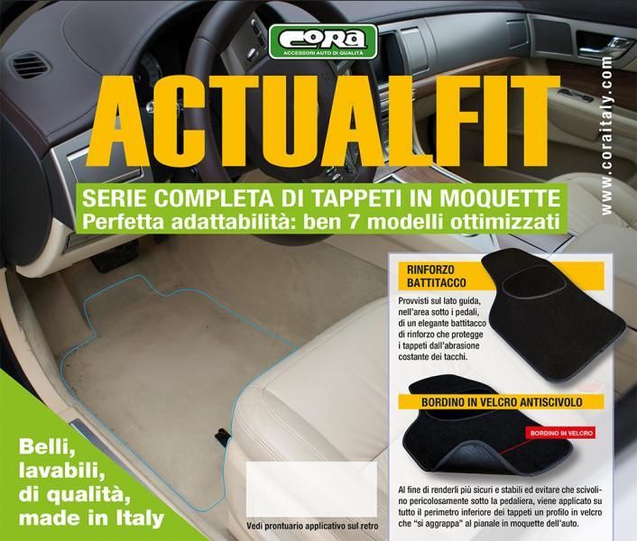 Cora Set 4 tappeti moquette Actualfit grigio modello 7