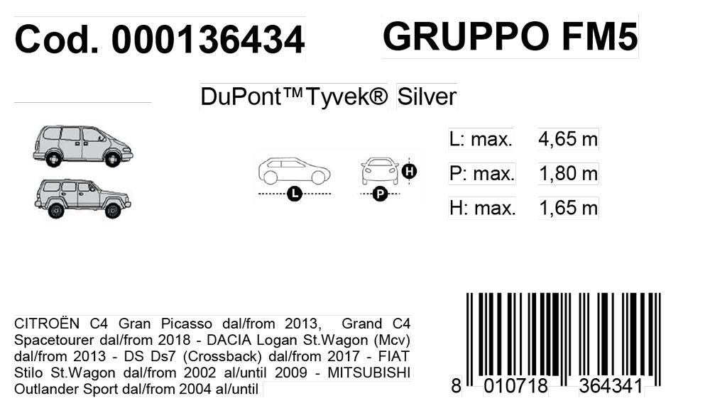 Cora Copriauto Topcover Silver modello FM5