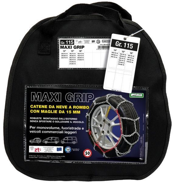 Cora Catene neve Camper e Furgoni Maxi Grip 15 mm gruppo 115