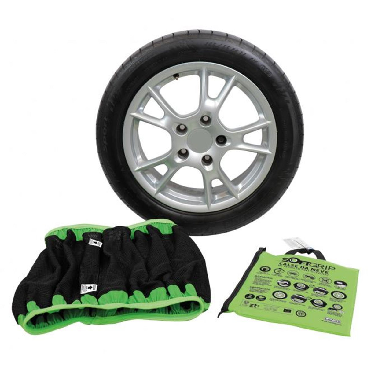 Cora Calze da neve auto SoftGrip 4 per pneumatici misure 185/75-15