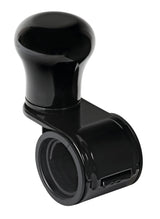 Pilot Revolve, pomello volante in alluminio anodizzato nero, staffa nera