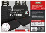 Cora Coprisedili per furgoni tg. SP23 tessuto cotone trapuntato nero