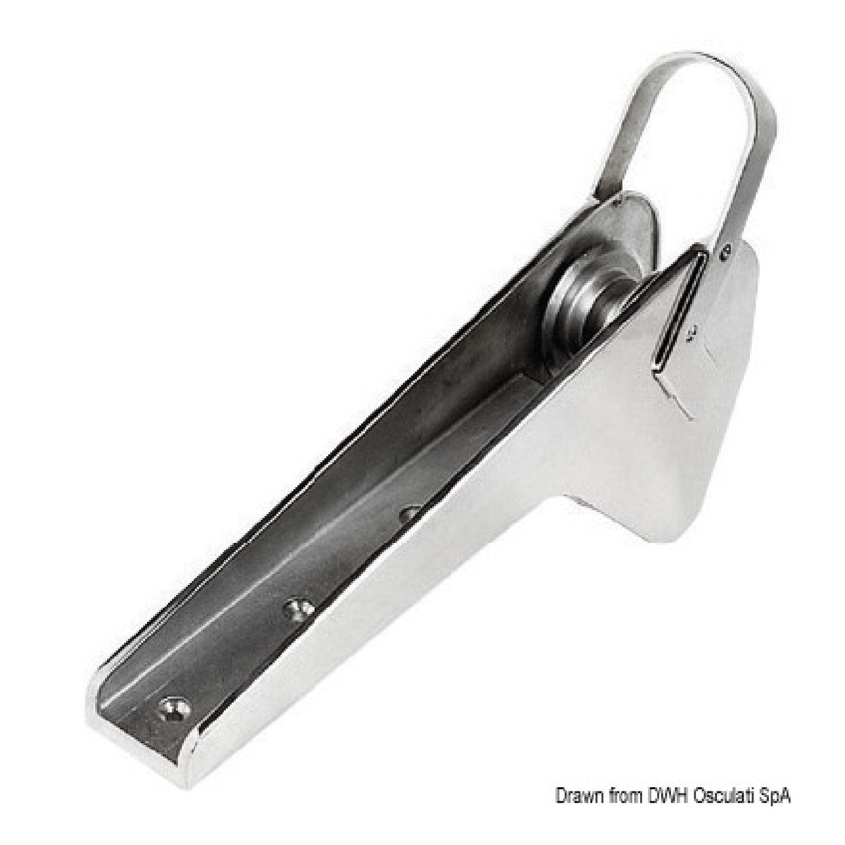 Rodillo de acero inoxidable Osculati para anclajes Bruce/Trefoil para embarcaciones 01.341.96