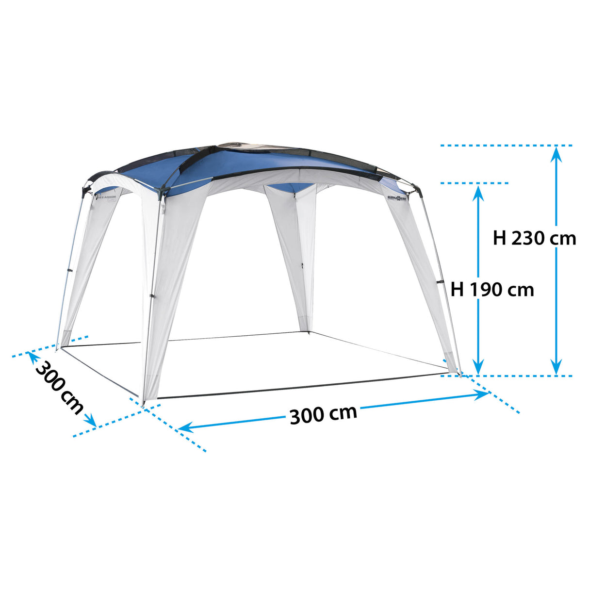 Cenador Medusa II 3x3 Azul Brunner