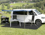 Brunner Balmat Campingmatte für Wohnmobile und Wohnwagen, 250 x 450 cm, Schwarz und Grau
