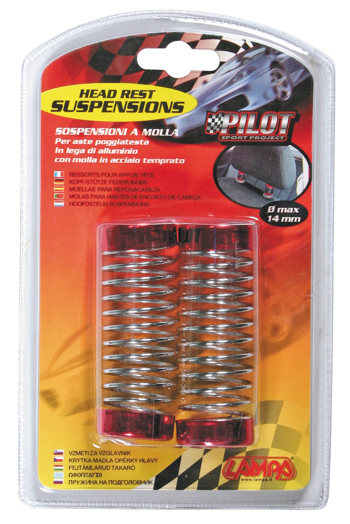 Pilot Racing Seat Suspensions 2 pz - Rosso/Cromo