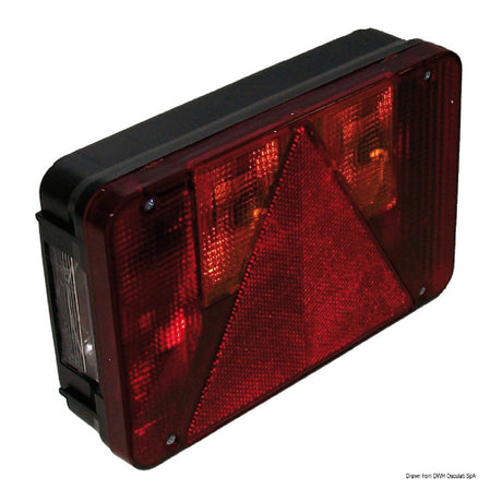 Osculati Fanale carrello traino posteriore DX 5 funzioni 4 l 02.021.14 - AmerigoStore