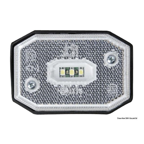 Osculati Fanale carrello traino posizione LED anteriore luce bianca 02.021.40 - AmerigoStore