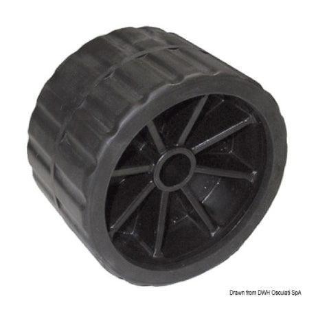 Osculati Rullo rimorchio laterale nero 75 mm diametro foro 17 mm 02.029.08 - AmerigoStore