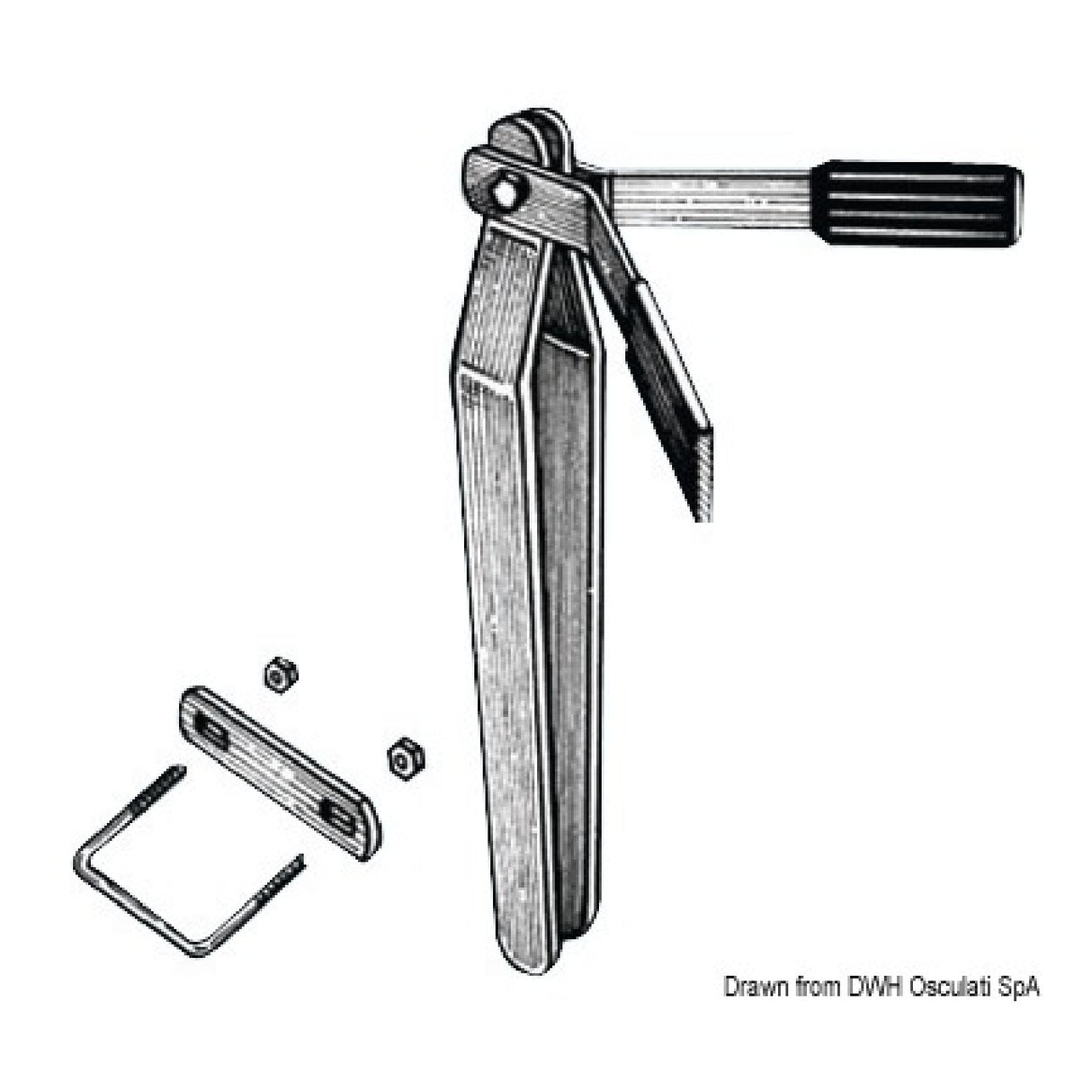 Osculati Fermo di prua completo h 50 cm 02.040.37 - AmerigoStore