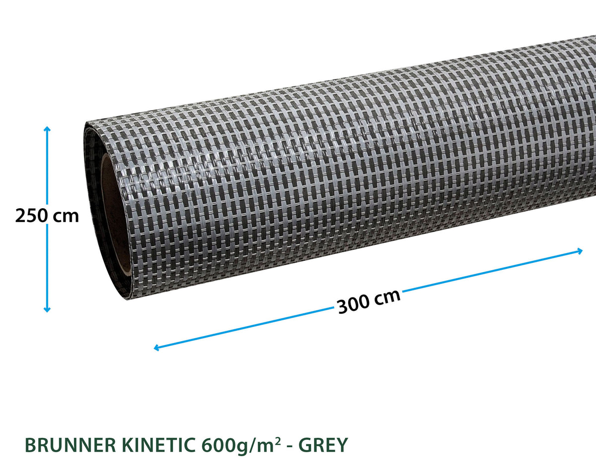 Colchoneta de camping Brunner Kinetic 600 para autocaravanas y caravanas, 250 x 400 cm, gris