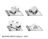 Colchoneta de camping Brunner Kinetic 600 para autocaravanas y caravanas, 250 x 400 cm, gris