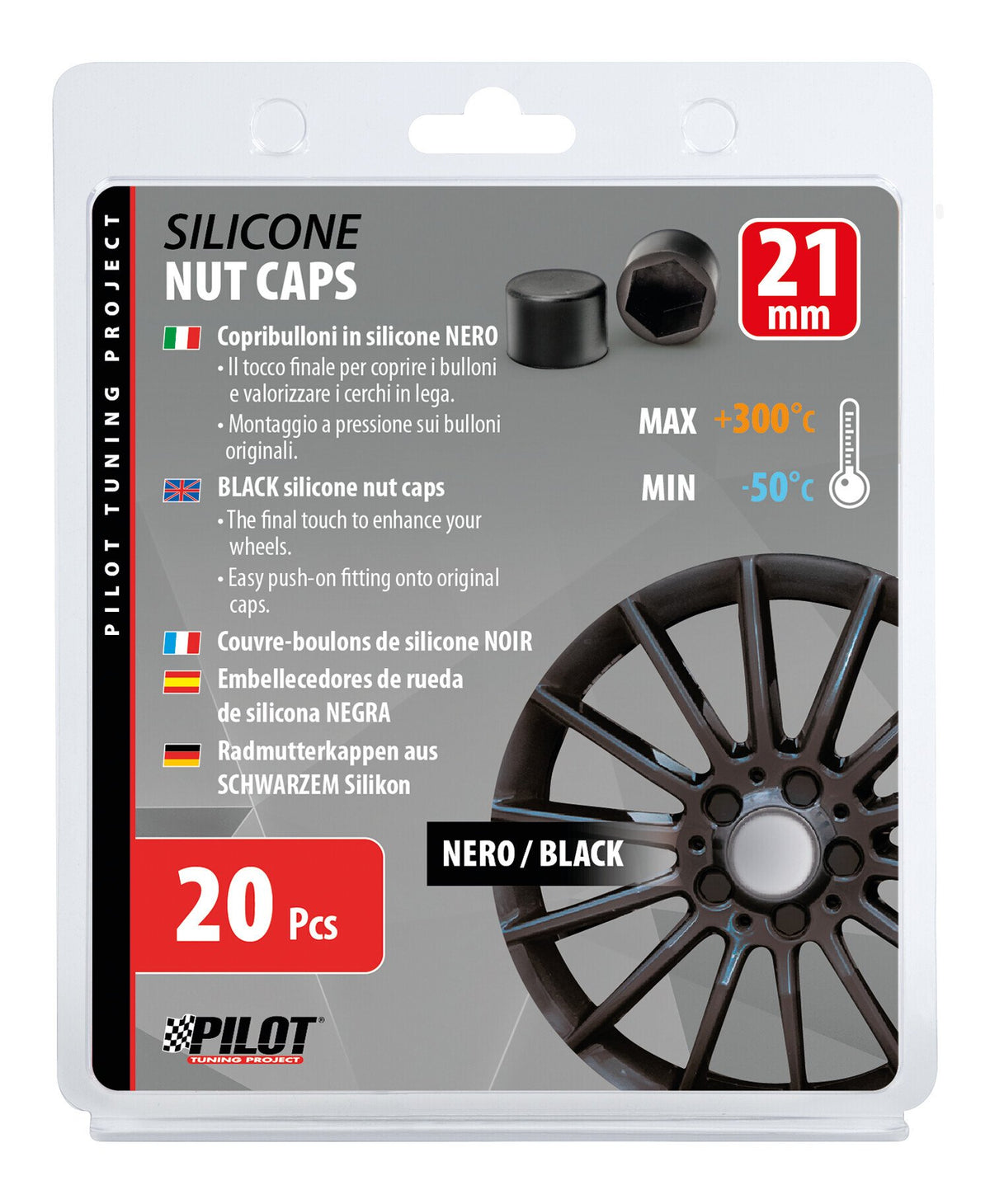 Pilot Copribulloni in silicone, 20 pz - 21 mm