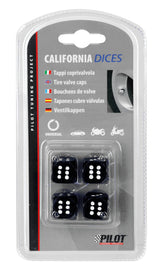 Pilot California-Dices, set 4 tappi coprivalvola - Nero