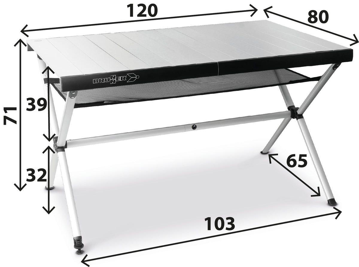 Tavolo Pieghevole Brunner Accelerate 4 Compack 120 x 80 x H71 cm