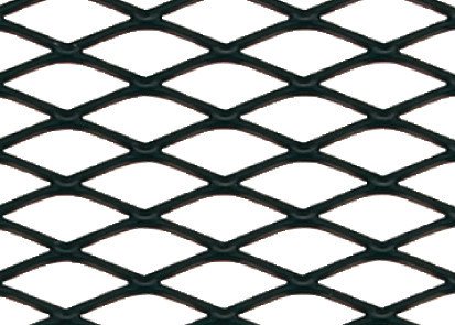 Pilot Racing Grill - Rombo medio 6x12 mm - 100x33 cm - Nero anodizzato