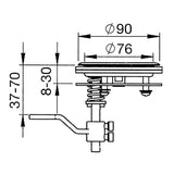 Trem Elevar y cerrar trampilla diámetro 90 mm