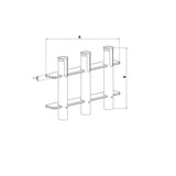 Trem Wandmontierter Rutenhalter - 4 Ruten