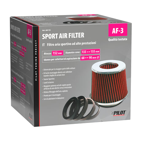 Pilot AF-3, Filtro aria conico