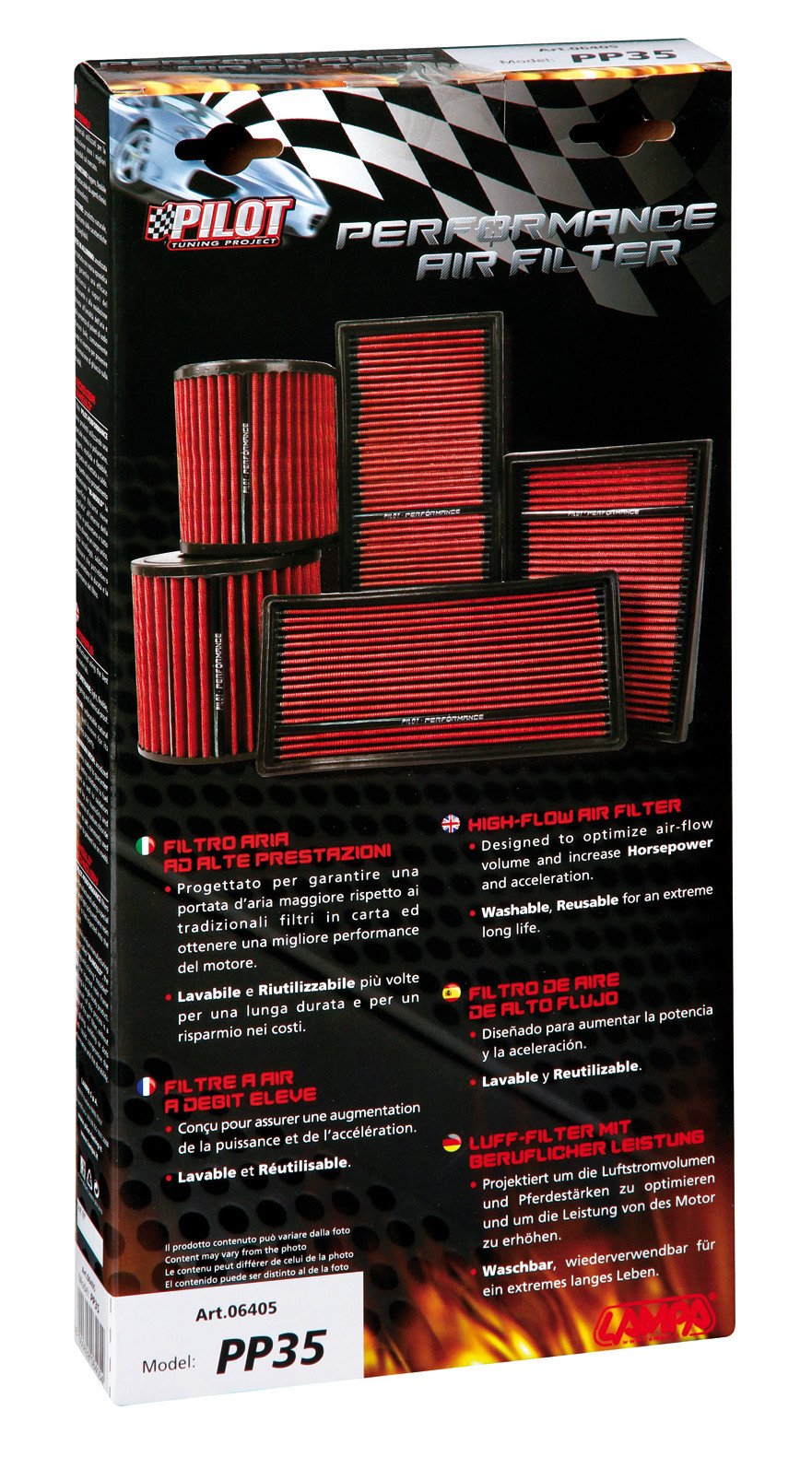 Pilot Filtro aria Pilot Performance PP35