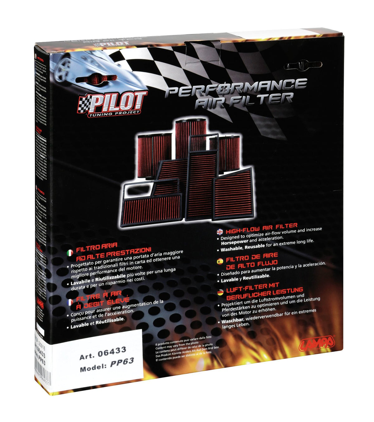Pilot Filtro aria Pilot Performance PP63
